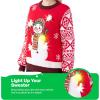 imageAdult Snowman Ugly Sweater with Light Bulbs