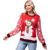 imageAdult Snowman Ugly Sweater with Light Bulbs