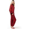imageGiggling Getup Women Christmas Plaid Pajamas Outfit Christmas Adult Flannel Pajamas Women RedRed