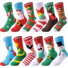 imageJOYIN 12 Pairs Christmas Socks Warm Soft Cotton Christmas Crew Socks for Women Holiday or Birthday Gift