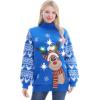 imageJOYIN Ugly Christmas Sweater for Women Light Up Long Xmas Sweater for Women Novelty Christmas Sweater Pullover for PartyBlue