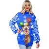 imageJOYIN Ugly Christmas Sweater for Women Light Up Long Xmas Sweater for Women Novelty Christmas Sweater Pullover for PartyBlue