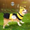 imageSpooktacular Creations Pet Dog Bee Costume with 3D Bee Hat Silver Wings for Halloween Dressup Party Role Play Carnival Cosplay Holiday Decorations Clothes MediumMedium
