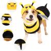 imageSpooktacular Creations Pet Dog Bee Costume with 3D Bee Hat Silver Wings for Halloween Dressup Party Role Play Carnival Cosplay Holiday Decorations Clothes MediumXLarge