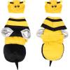 imageSpooktacular Creations Pet Dog Bee Costume with 3D Bee Hat Silver Wings for Halloween Dressup Party Role Play Carnival Cosplay Holiday Decorations Clothes MediumMedium
