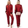 imageGiggling Getup Women Christmas Plaid Pajamas Outfit Christmas Adult Flannel Pajamas Women RedRed