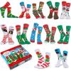 imageJOYIN 12 Pairs Christmas Socks Warm Soft Cotton Christmas Crew Socks for Women Holiday or Birthday Gift