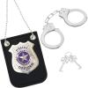 imageSpooktacular Creations Police Pretend Play Toy Set for School Classroom Dress Up Pretend Play Detective Role Play Accessory Easter Basket Stuffers Birthday Party Favor SuppliesSilver