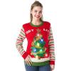 imageWomens LED Light Up Get Lit Christmas Tree Ugly Christmas Sweater