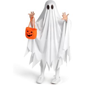 imageSpooktacular Creations Ghost Costume for Kids with Pumpkin Basket Scary Halloween Costume for BoysSilent