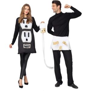 imageSpooktacular Creations Plug and Socket Halloween Costume Adult Plug and Outlet Couples USB Costume