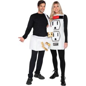 imageSpooktacular Creations Plug and Socket Halloween Costume Adult Plug and Outlet Couples USB Costume for Cosplay Party MLarge