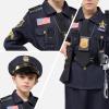 imageSpooktacular Creations 14PCS Halloween Police Costume for Kids Police Officer Costume for Boys Toddler RolePlay PartyBlack