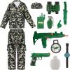 imageSpooktacular Creations Army Costume for Boys Kids Military Costume Soldier DressUp with Accessories for Halloween RoleplayDark Green