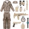 imageSpooktacular Creations Army Costume for Boys Kids Military Costume Soldier DressUp with Accessories for Halloween RoleplayDesert