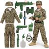 imageSpooktacular Creations Army Costume for Boys Kids Military Costume Soldier DressUp with Accessories for Halloween RoleplayGreen