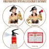 imageSpooktacular Creations Halloween 14PCS Firefighter Costume for Kids Boys Fireman Costume with Toys Set for Toddler RolePlayBrown