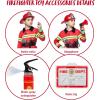 imageSpooktacular Creations Halloween 14PCS Firefighter Costume for Kids Boys Fireman Costume with Toys Set for Toddler RolePlayRed
