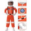 imageSpooktacular Creations Halloween Astronaut Costume for Kids Unisex Astronaut Outfit Toddler Pilot Jumpsuit for Themed PartyOrange