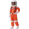 imageSpooktacular Creations Halloween Astronaut Costume for Kids Unisex Astronaut Outfit Toddler Pilot Jumpsuit for Themed PartyOrange
