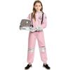imageSpooktacular Creations Halloween Astronaut Costume for Kids Unisex Astronaut Outfit Toddler Pilot Jumpsuit for Themed PartyPink