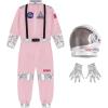 imageSpooktacular Creations Halloween Astronaut Costume for Kids Unisex Astronaut Outfit Toddler Pilot Jumpsuit for Themed PartyPink