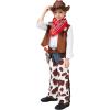 imageSpooktacular Creations Halloween Cowboy Hat Costume for Boys Kids White Brown Western Costume Deluxe Cowboy Outfit Set for Toddler Halloween RolePlay Themed Party Small 57 yrsBrownwhite