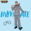 imageSpooktacular Creations Mens Prisoner Costume  Adult Halloween Inmate Jailbird Costume