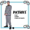 imageSpooktacular Creations Mens Prisoner Costume  Adult Halloween Inmate Jailbird Costume