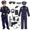 imageSpooktacular Creations 14PCS Halloween Police Costume for Kids Police Officer Costume for Boys Toddler RolePlay PartyBlue