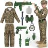 imageSpooktacular Creations Army Costume for Boys Kids Military Costume Soldier DressUp with Accessories for Halloween RoleplayGreen