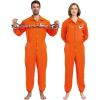 imageSpooktacular Creations Orange Prisoner Jumpsuit Men Orange Jumpsuit Women with Name Tag Halloween Costumes Adult