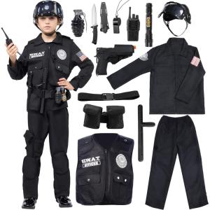 imageSpooktacular Creations SWAT Officer Costume for Kids Halloween Party TrickorTreat Costume Themed Parties