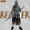 imageSpooktacular Creations Child Unisex Grim Reaper Costume Halloween Costume with Glowing Red Eyes for Kids TrickorTreating