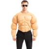 imageSpooktacular Creations Halloween Mens Muscle Suit Muscle Shirt Funny Adult Costumes Body Builder Costume for RoleplayTan Skin