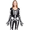 imageSpooktacular Creations Women Skeleton Costume Adult Halloween Glow in the Dark Bodysuit for Halloween Costume Party