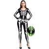 imageSpooktacular Creations Women Skeleton Costume Adult Halloween Glow in the Dark Bodysuit for Halloween Costume Party