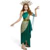 imageSpooktacular Creations Girls Medusa Costume Child Green Medusa Dress with Headpiece Armlet for Kids Halloween Role Play