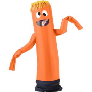 imageSpooktacular Creations Adult Inflatable Costume Tube Dancer with Waving Arm Funny Halloween Costume for Dress Up PartiesOrange
