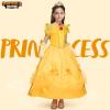 imageSpooktacular Creations Halloween Kids Yellow Princess Costume Princess Corwn Dress Up for Girl Toddler Halloween Birthday