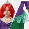 imageSpooktacular Creations Halloween Little Mermaid Costume for Girls Sequin Mermaid Dress Set Dark Purple Princess Dress for Toddler DressUp Cosplay Party Small 57 yrsDark Purple
