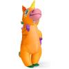 imageSpooktacular Creations Inflatable Costume Adult Full Body Riding a Unicorn Blow Up Costume for Halloween Inflatables PartyOrange