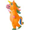 imageSpooktacular Creations Inflatable Costume Adult Full Body Riding a Unicorn Blow Up Costume for Halloween Inflatables PartyOrange