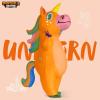 imageSpooktacular Creations Inflatable Costume Adult Full Body Riding a Unicorn Blow Up Costume for Halloween Inflatables PartyOrange