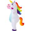 imageSpooktacular Creations Inflatable Costume Adult Full Body Riding a Unicorn Blow Up Costume for Halloween Inflatables PartyWhite
