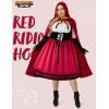 imageSpooktacular Creations Women Little Red Riding Hood Costume Halloween Hooded Cloak Adult Cape Dress for Fairy Cosplay PartyWomens Plus