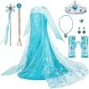 imageSpooktacular Creations Ice Princess Dress for Girls Snow Princess Costume Sequin Dress with Cape for Kid Halloween Birthday
