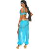 imageSpooktacular Creations Arabian Princess Costume Women Fairy Dance Outfit Adult Teal Fancy Set for Halloween Cosplay Parites
