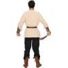 imageSpooktacular Creations Halloween Mens Renaissance Costume Medieval Costume Men Set Pirate Shirt Viking Ankle Banded PantsBlack