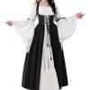imageSpooktacular Creations Halloween Renaissance Costume Women Renaissance Corset Dress Plus Size Medieval Chemise for CosplayBlack